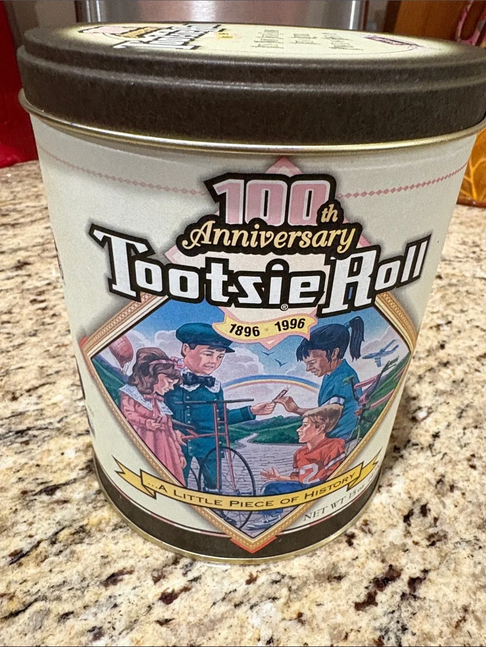 Vintage 100th Anniversary Tin - Cream & Brown